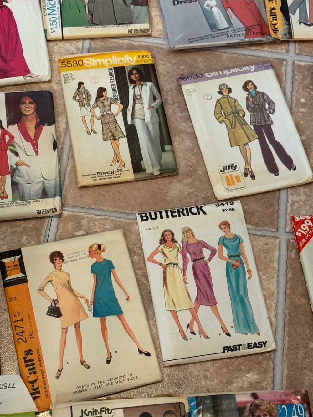 9.2lb 58ct VTG Asst. Sewing Patterns McCalls Butterick Simplicity Avon Cut/Uncut - Picture 4 of 16